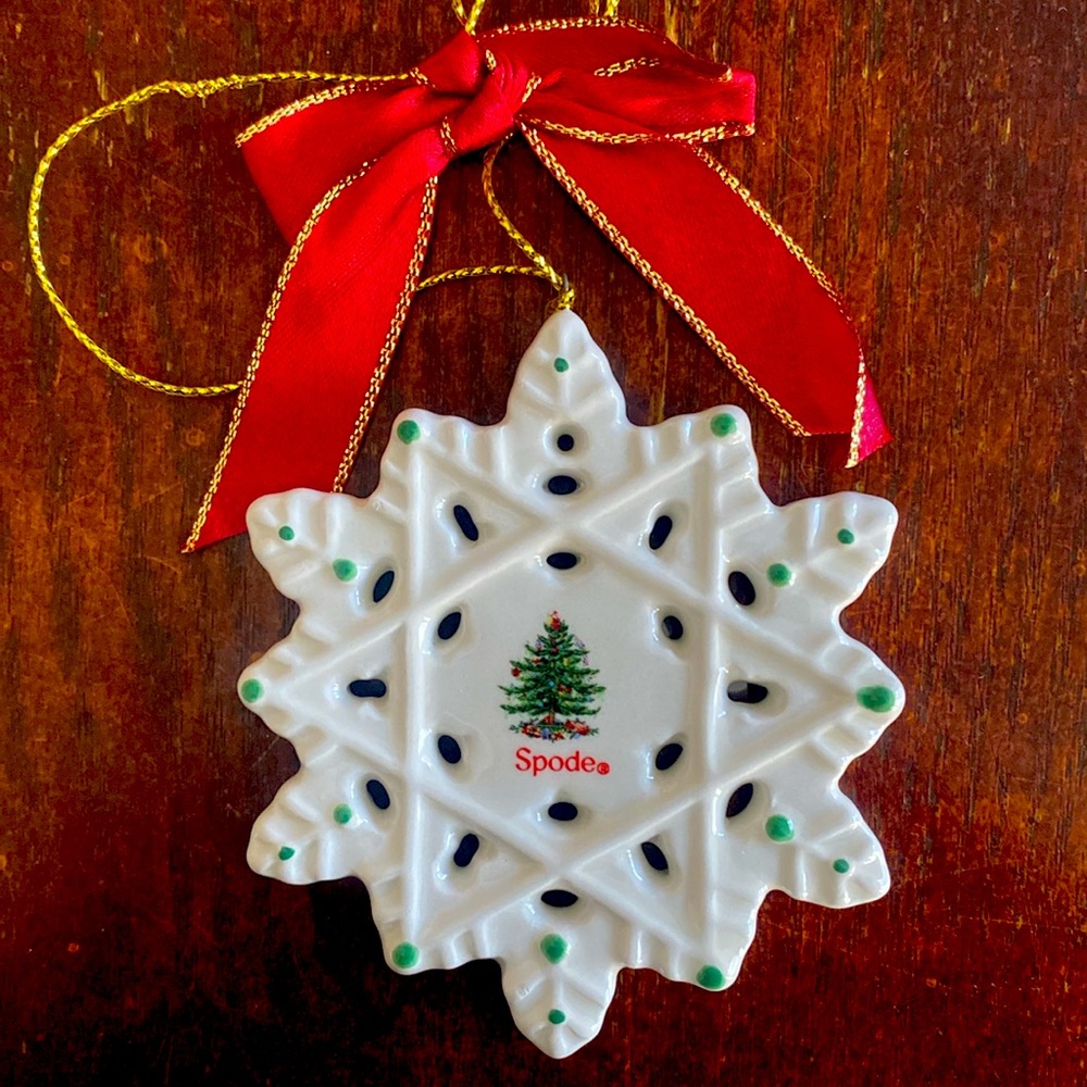 Spode Ceramic Snowflake Ornament